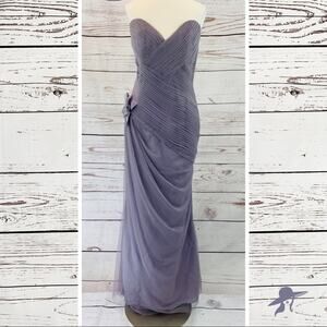 Jordan Fashions lavender strapless ruched tulle